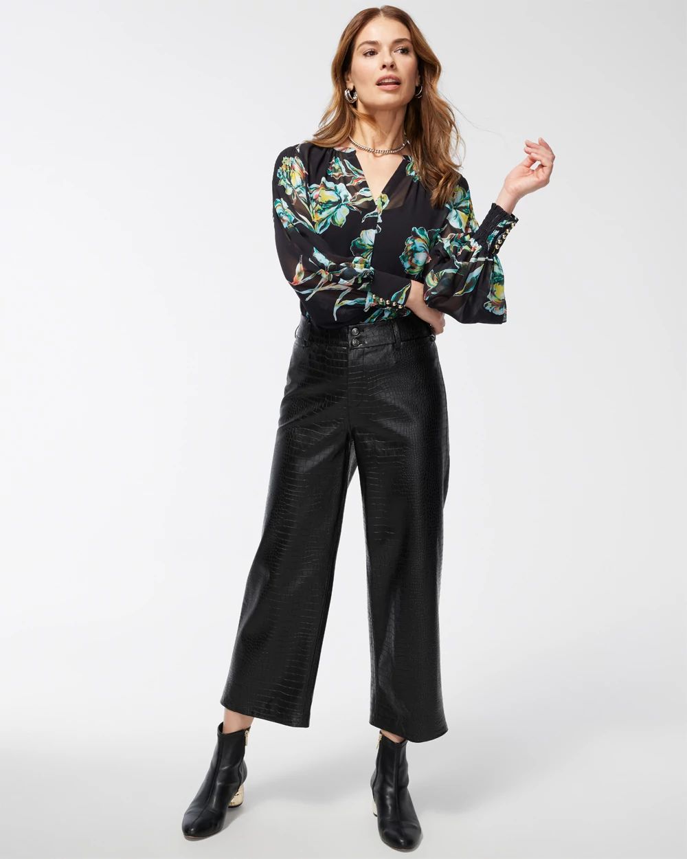 Chiffon Sheer Floral Shirt | Chico's